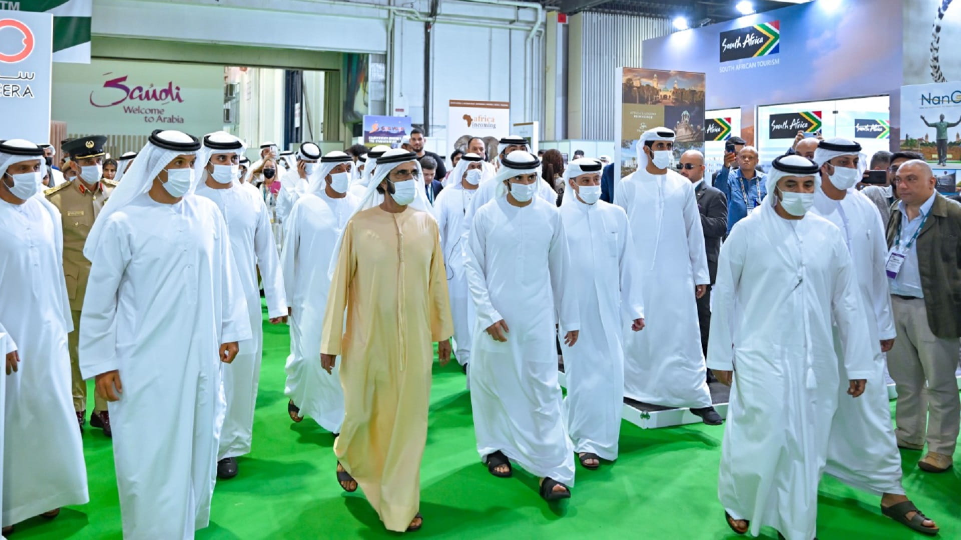 Image for the title: Mohammed bin Rashid tours Arabian Travel Market 2022 