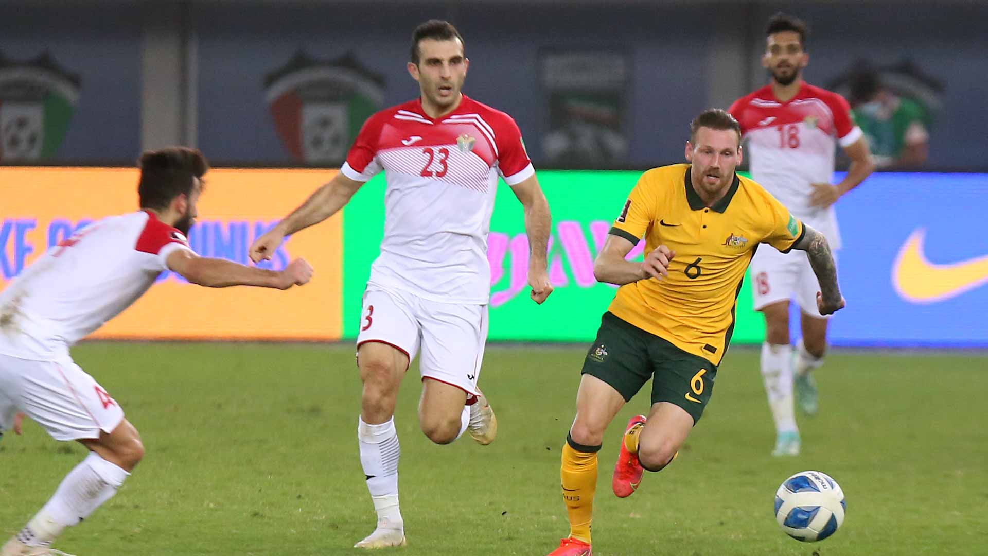 Image for the title: Australia to play Jordan in warmup for World Cup playoffs 