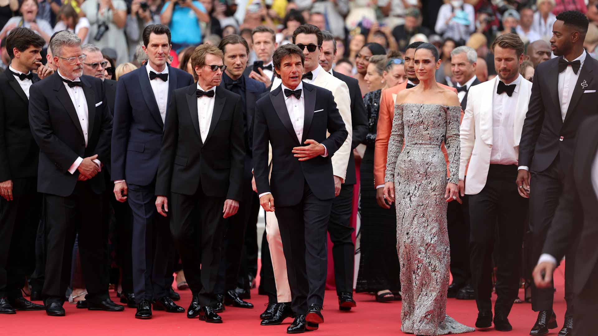 Image for the title: Tom Cruise swoops into Cannes, igniting festival with jets 