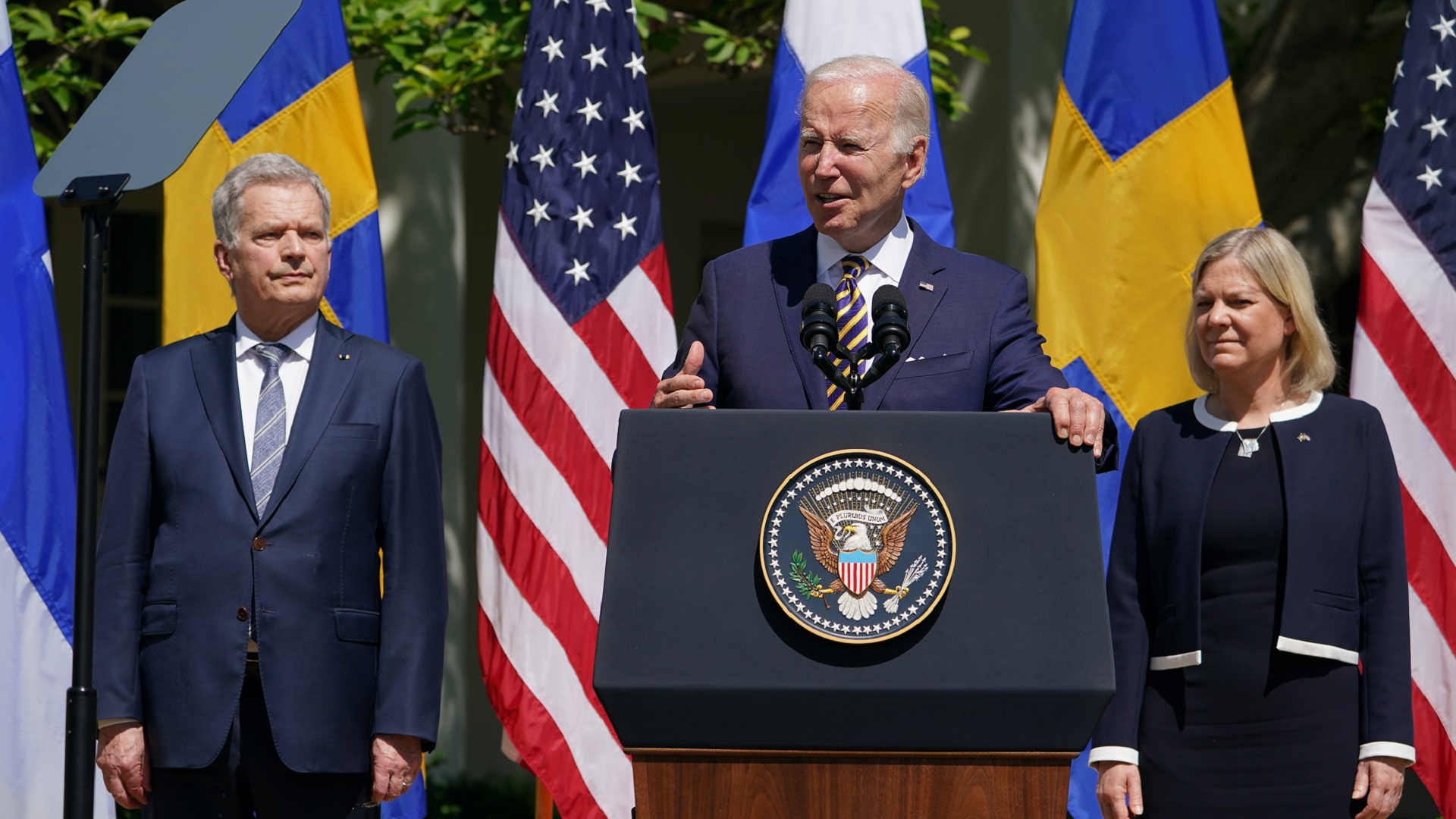 Image for the title: Biden: Sweden and Finland 'meet every NATO requirement' 