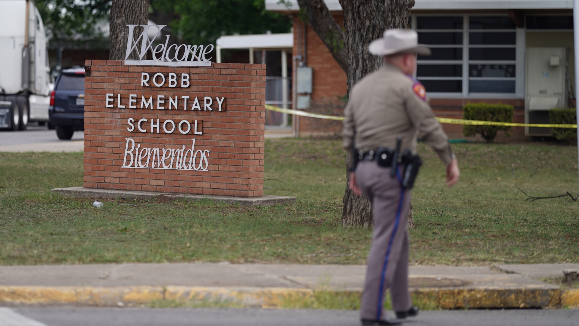 Image for the title: 21 killed at Texas elementary school by gunman 