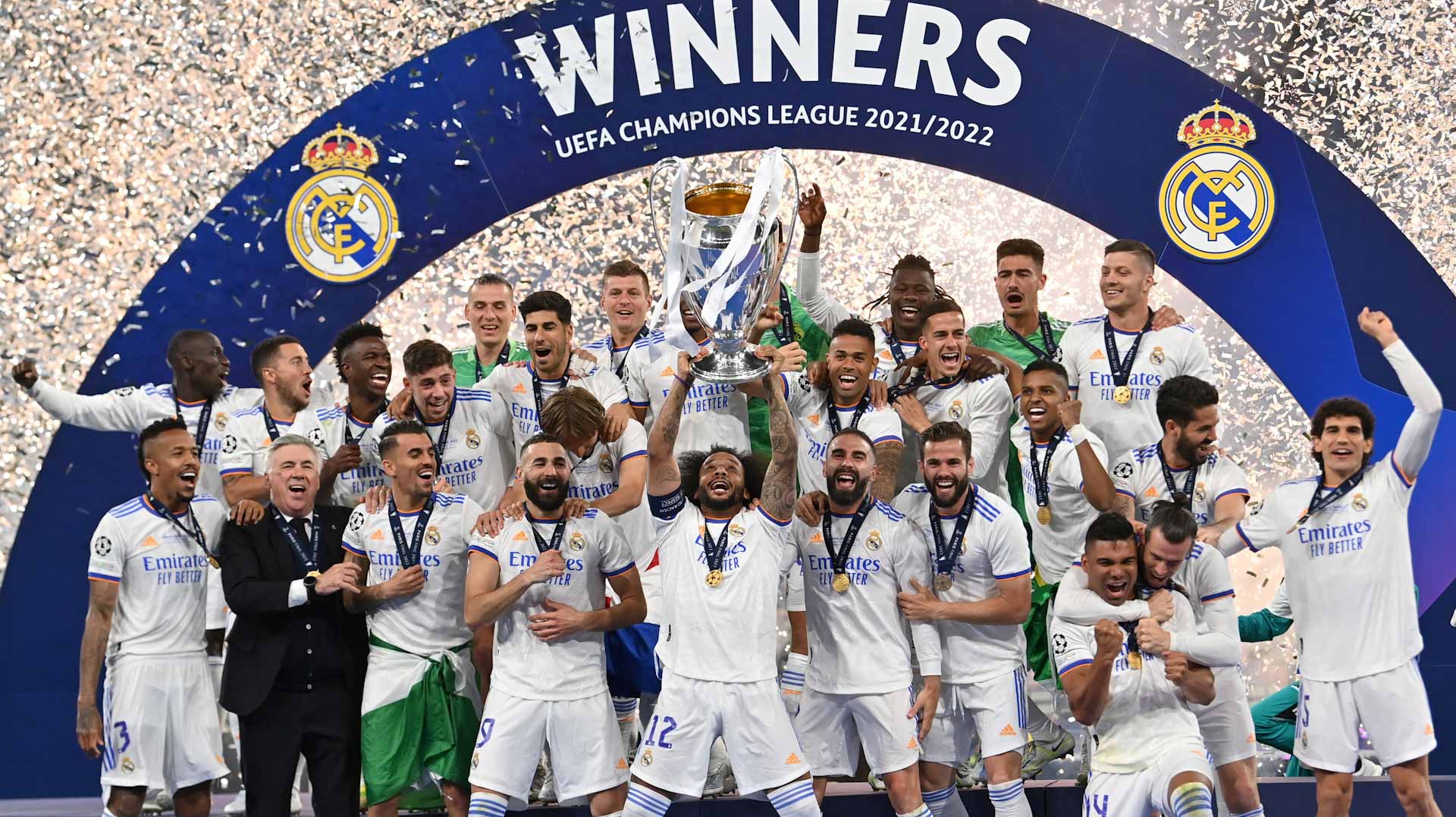 Image for the title: Real Madrid stun Liverpool 1-0 to clinch Champions League title 