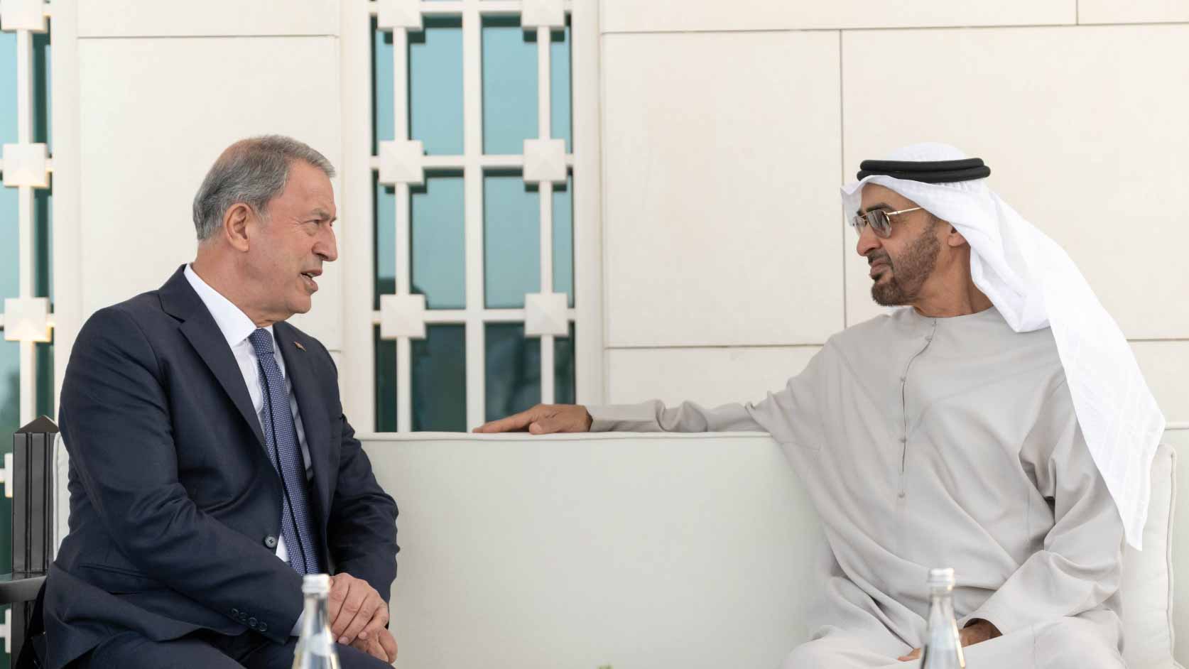 Image for the title: UAE President receives Turkish Minister of Defense 