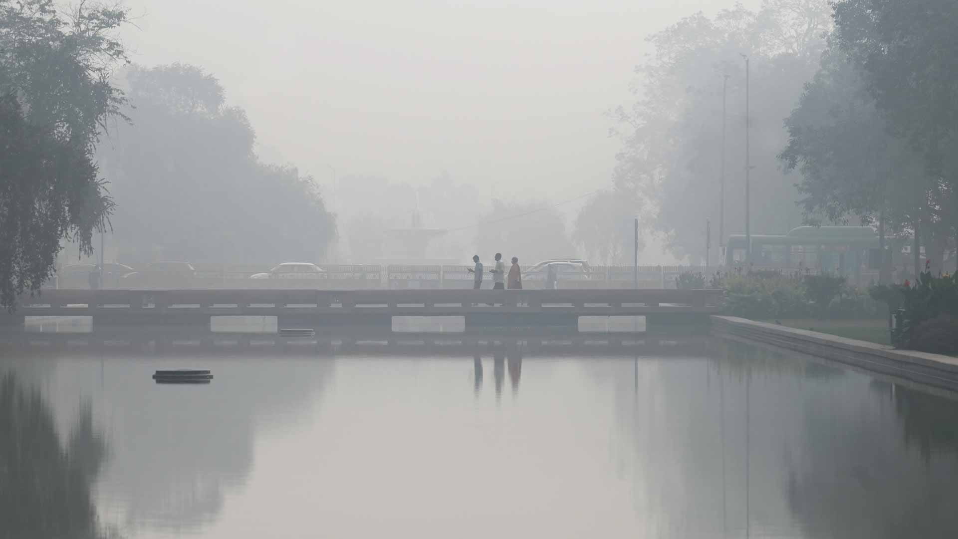 Image for the title: Calls to close schools in Delhi as air pollution strikes India  