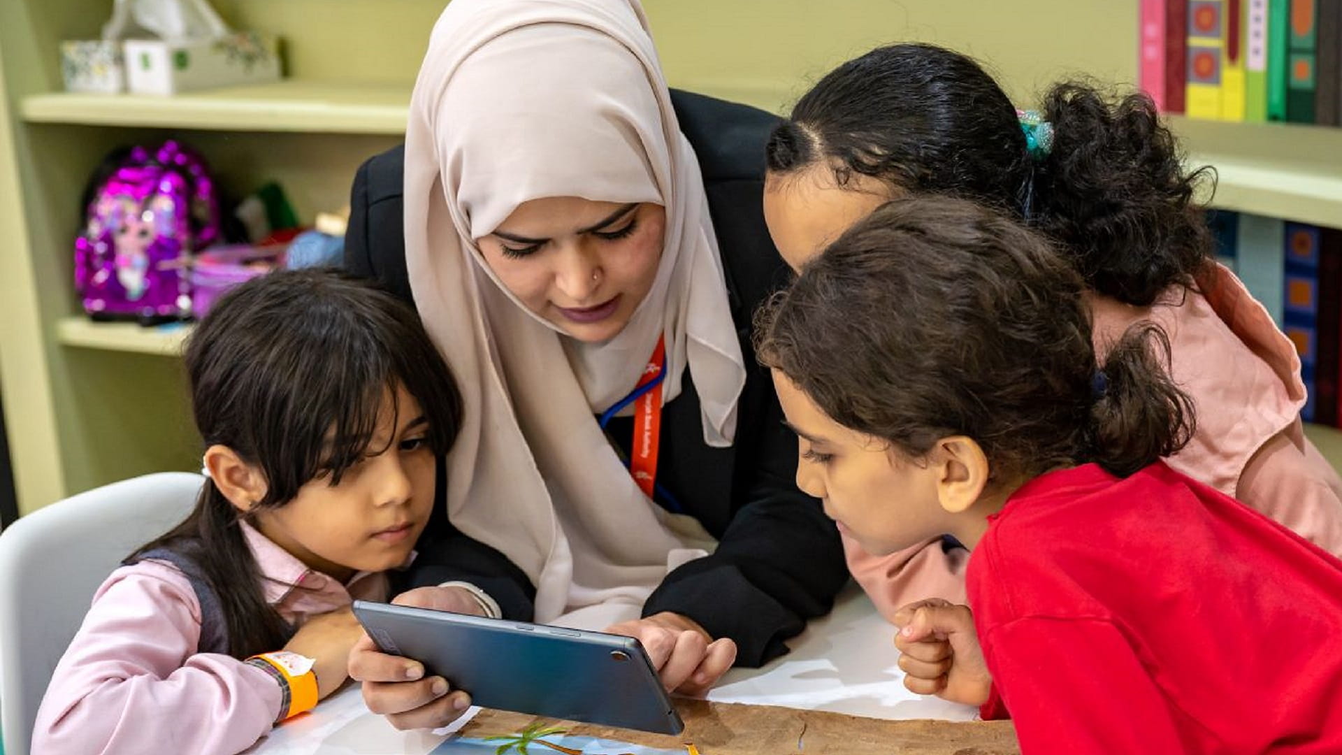 Image for the title: Children learn how to make their first animated movie at SIBF 