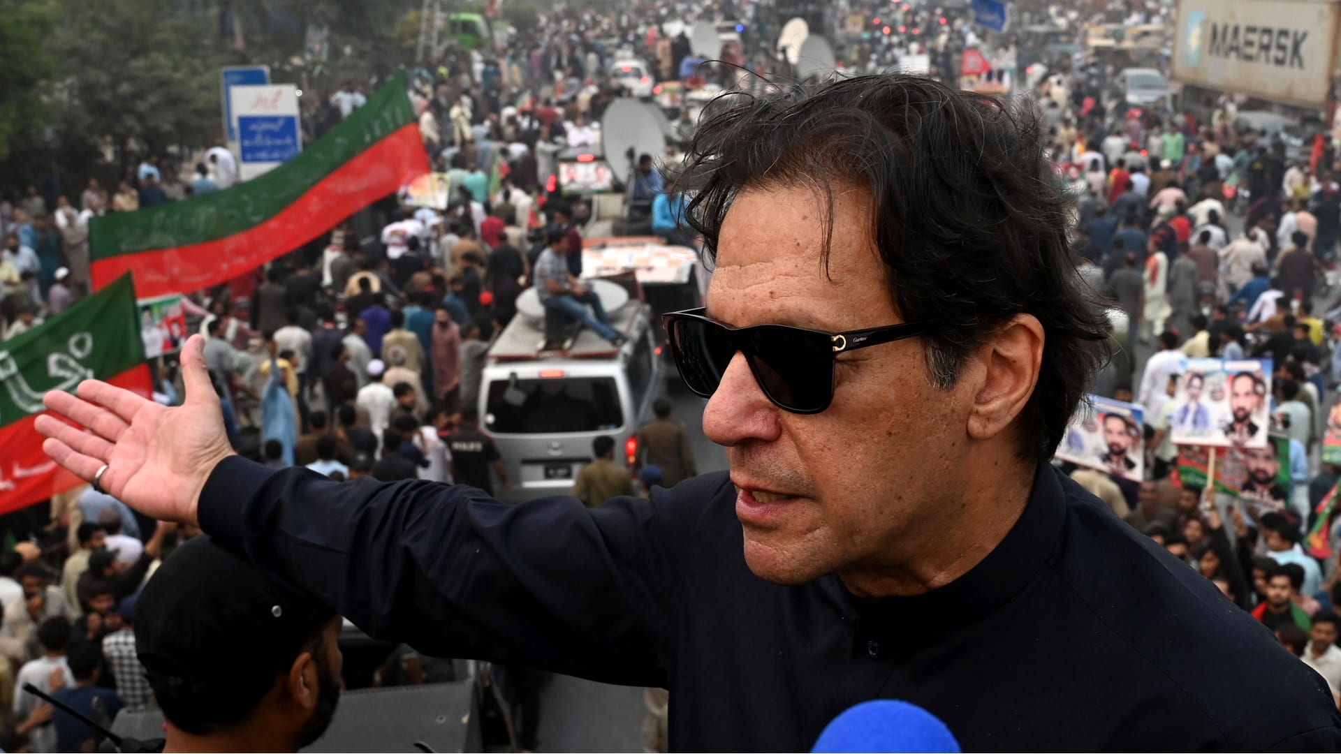 Image for the title: Imran Khan shot in foot at political rally 