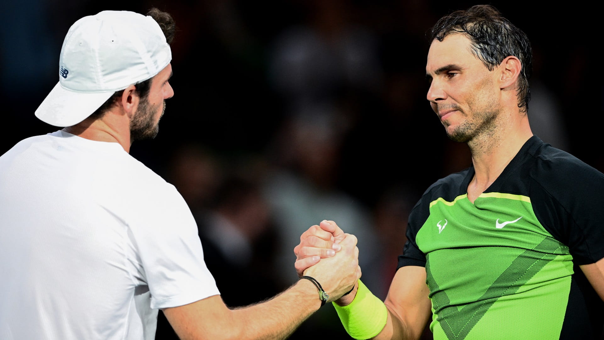 Image for the title: Nadal stunned by Paul in opening match at Paris Masters 