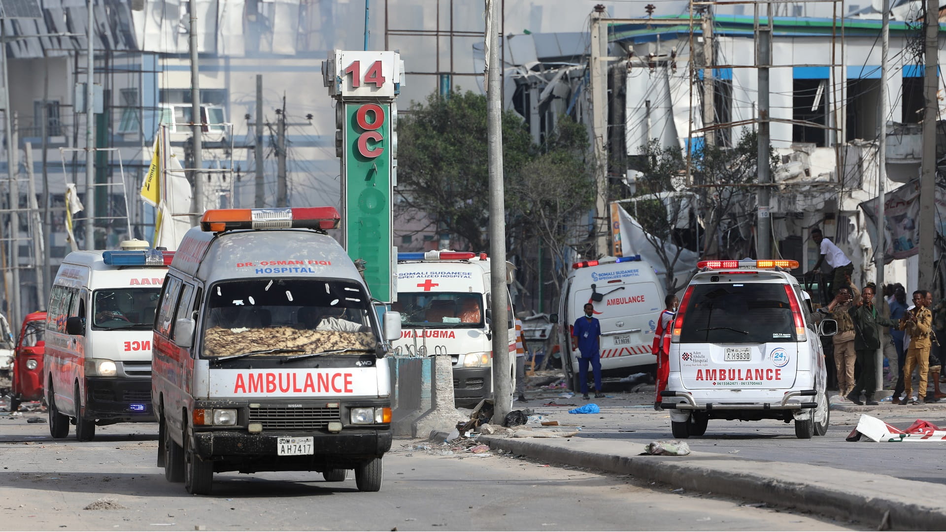 Image for the title: Suicide bomber attacks Somalia military training camp 