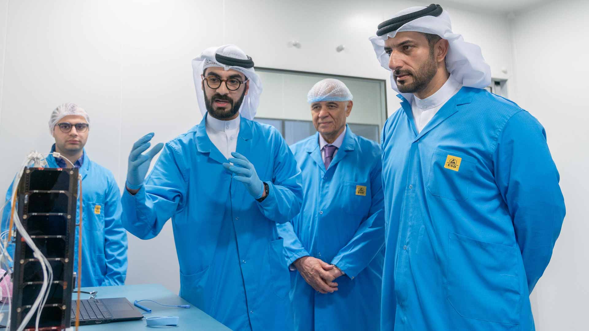 Sultan Bin Ahmed Inspects Sharjah Sat-1 Preparedness