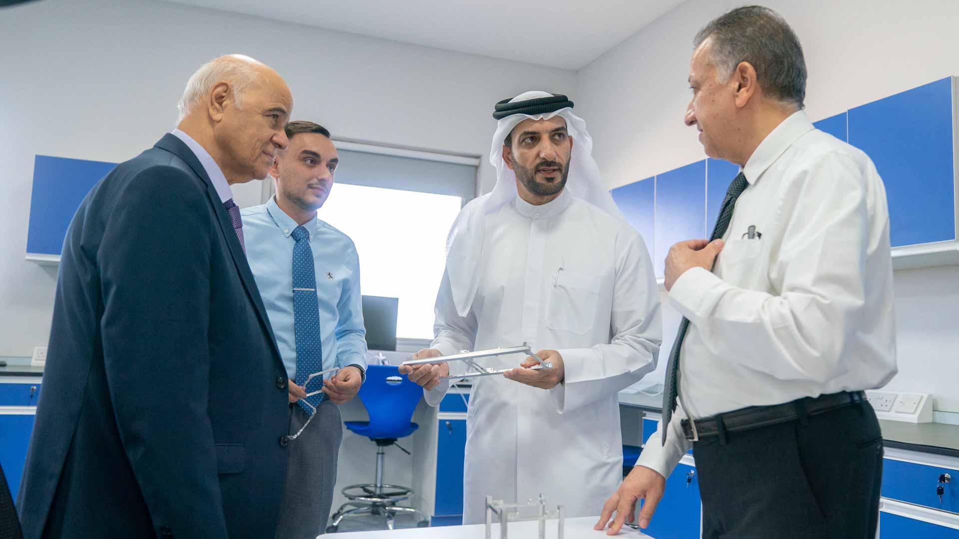 Sultan Bin Ahmed Inspects Sharjah Sat-1 Preparedness