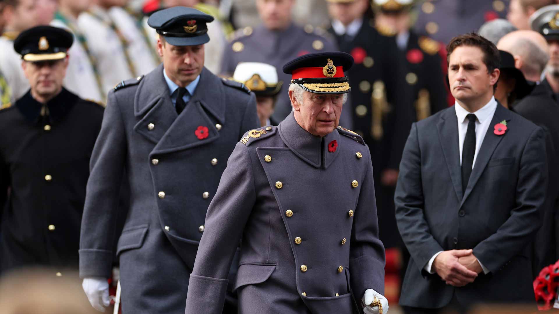 Image for the title: Charles III leads first Remembrance Sunday as king 