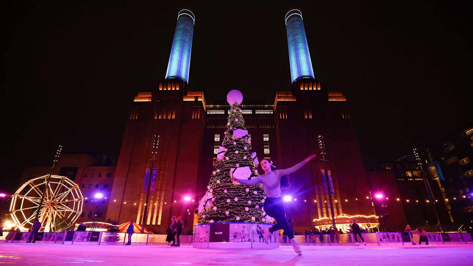 London's Battersea Power Station debuts ice rink