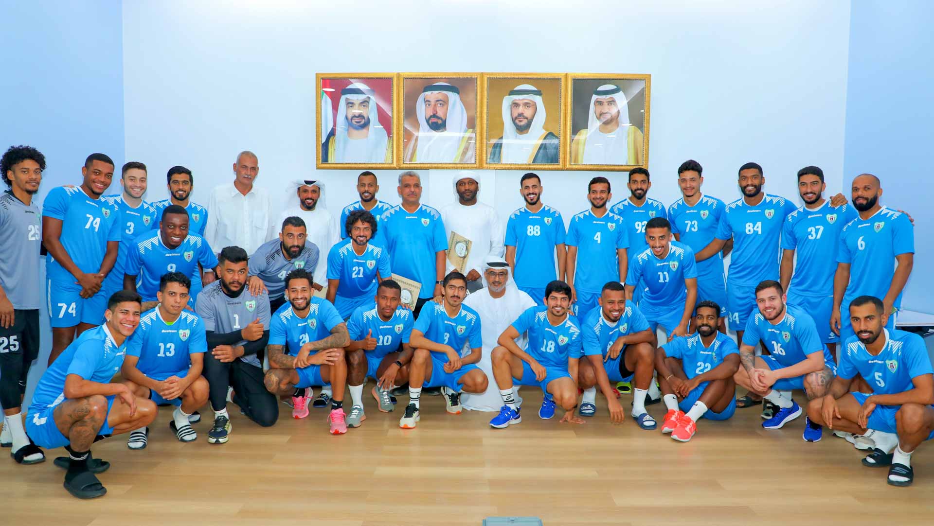 Image for the title: Dibba Al Hisn Club's players greet teachers and value their role 