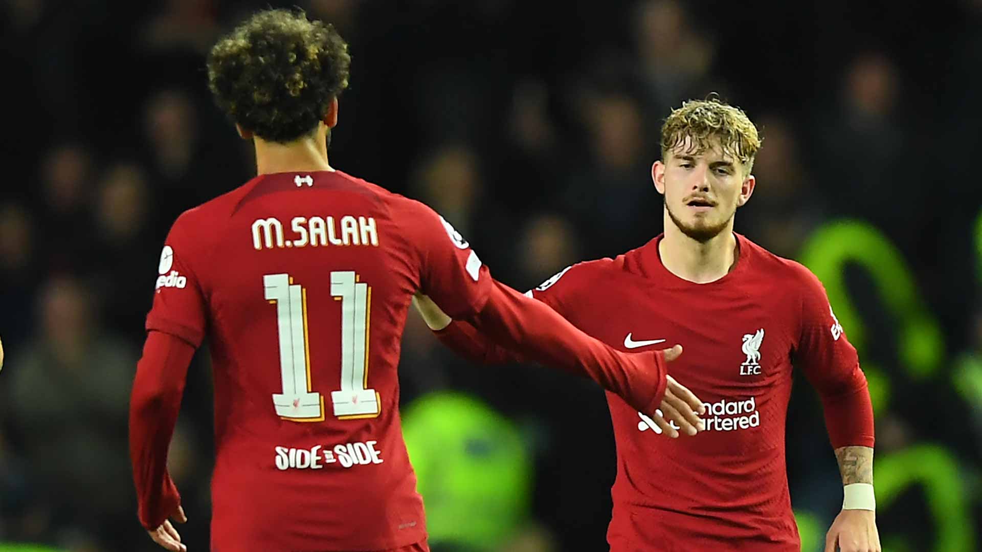 Image for the title: Salah scores fastest Champions League hat-trick 