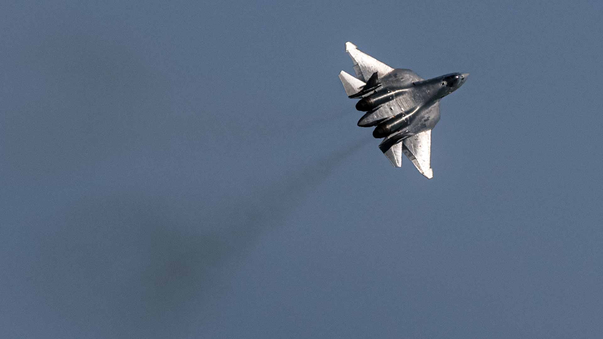 Image for the title: Russian military jet crashes in south west, at least two dead 