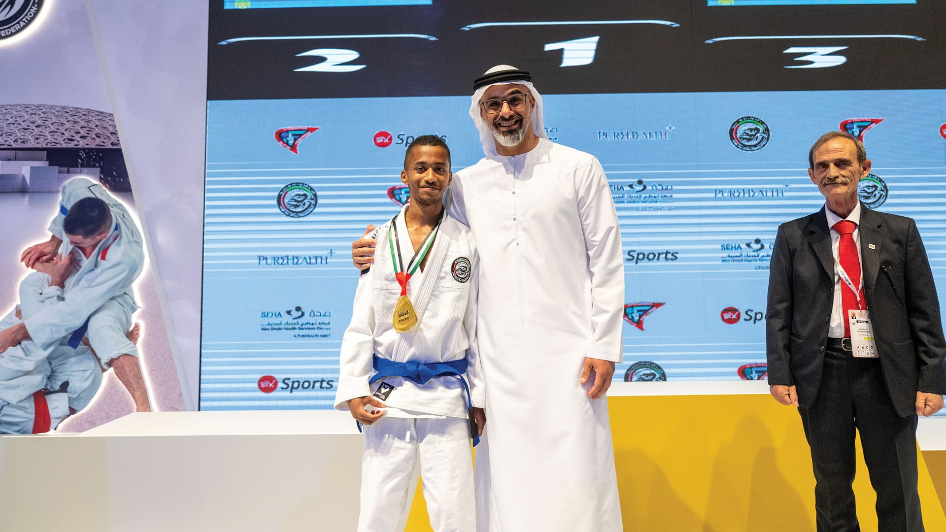 Image for the title: Khaled bin Mohamed bin Zayed inaugurates Jiu-Jitsu Championship 