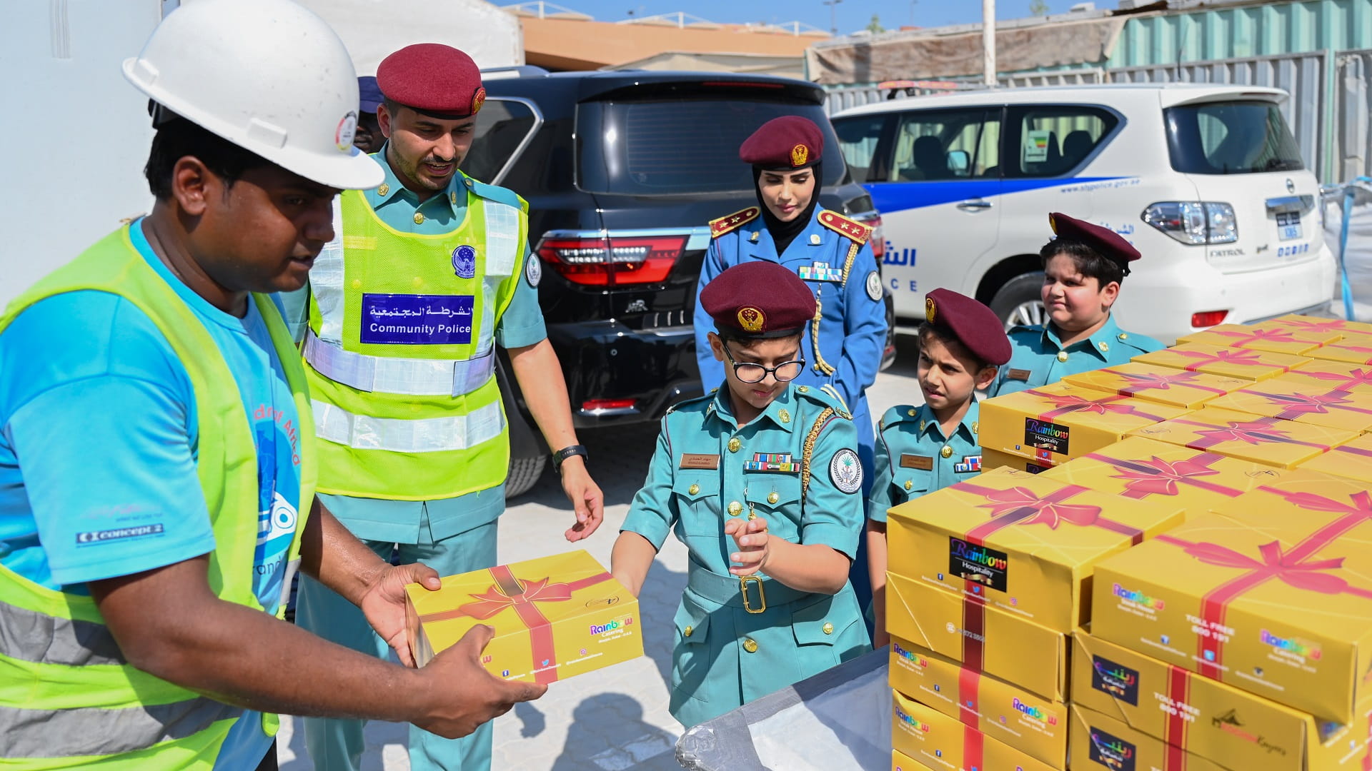 Image for the title: Sharjah Police fulfills wish of three students 