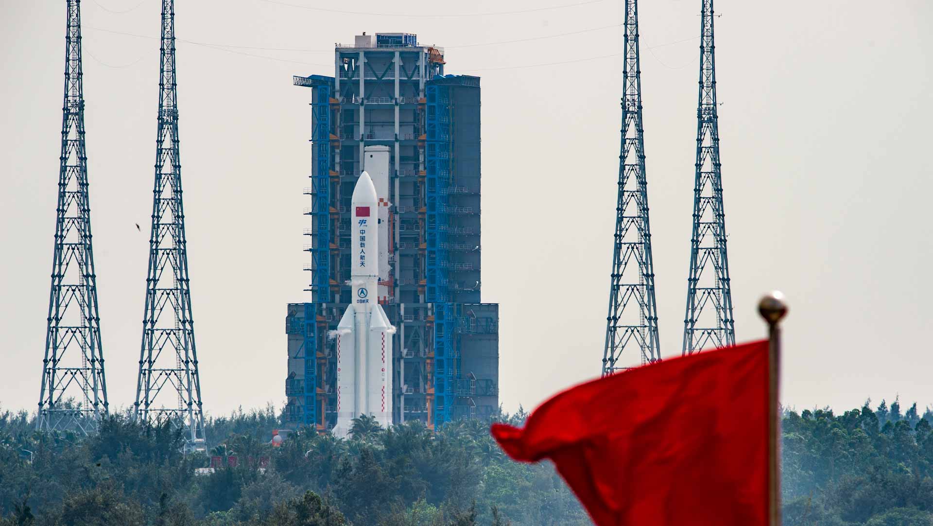 Image for the title: China launches final module for Tiangong space station 