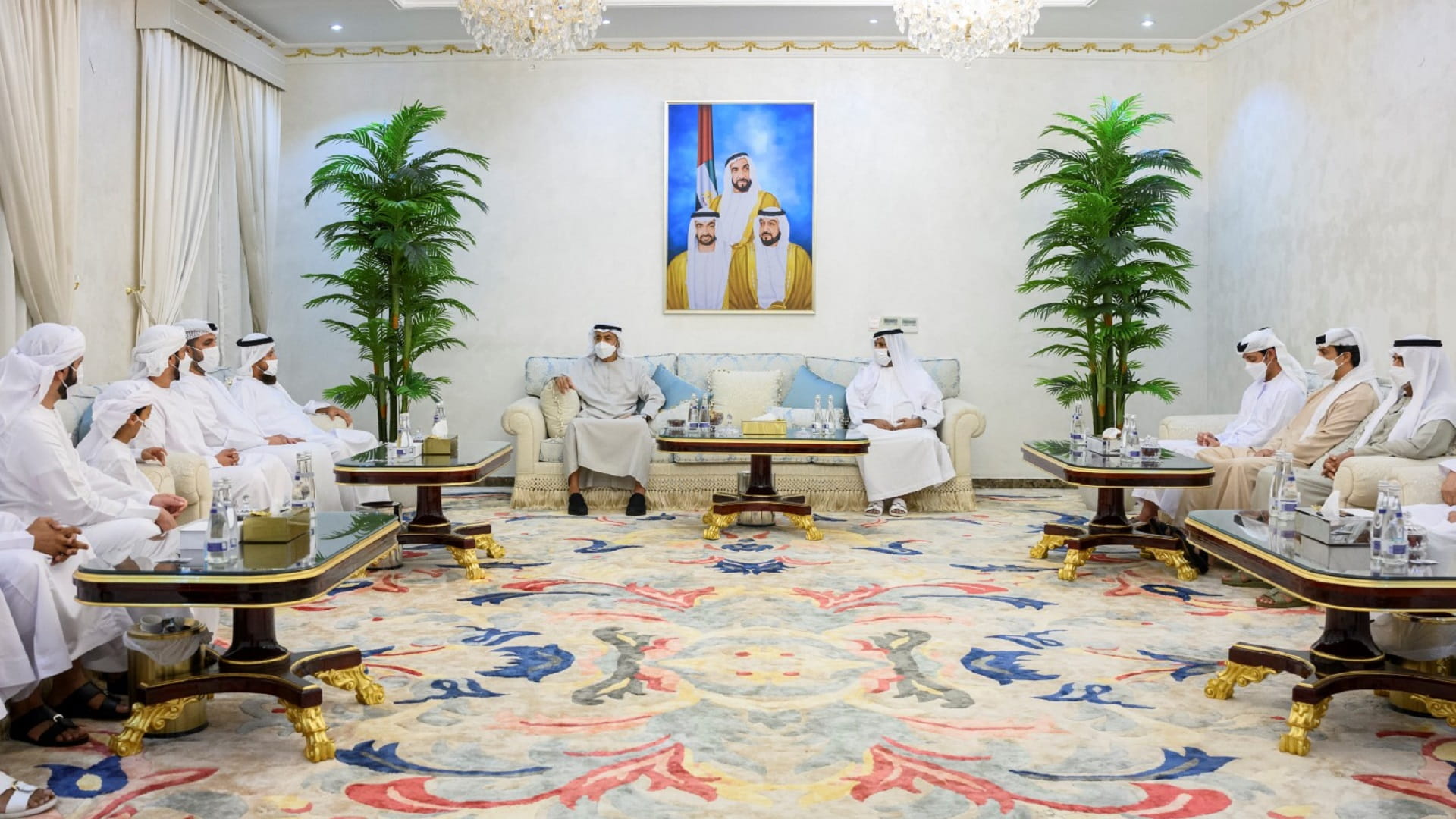 Image for the title: UAE President visits mourning majlis of Rakkad bin Salem Al Ameri 