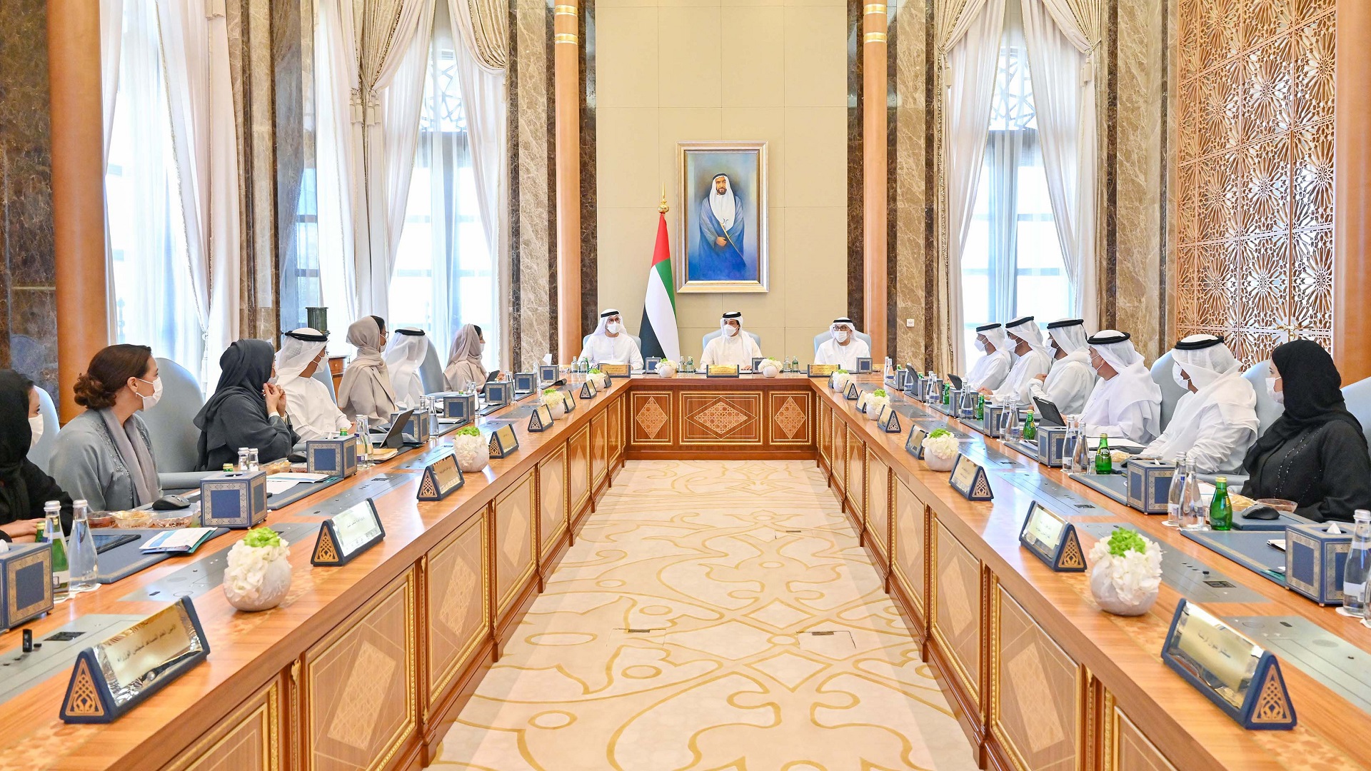 Image for the title: Mansour bin Zayed chairs meeting of MDC 