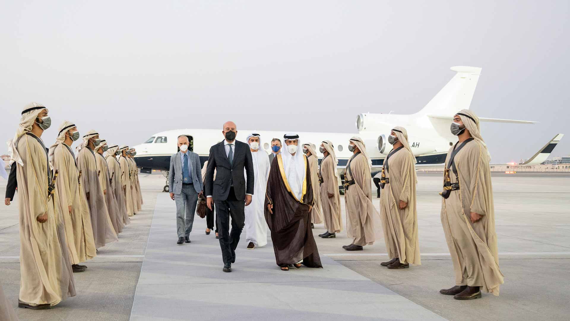 Image for the title: President of European Council arrives in UAE 