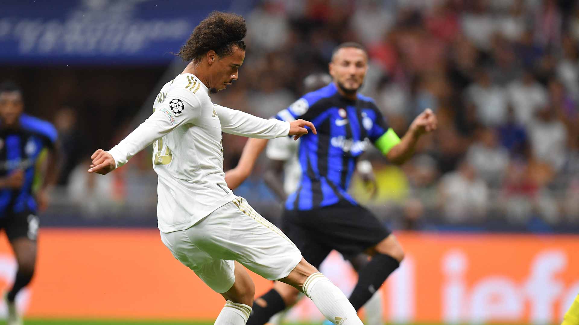 Image for the title: Sane dazzles as Bayern beat Inter 2-0 