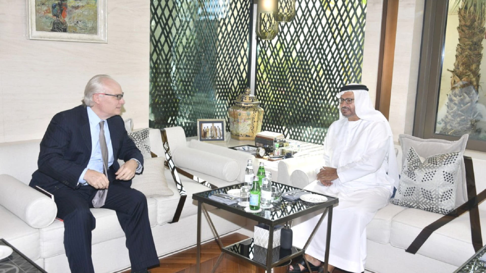 Image for the title: Anwar Gargash meets US Special Envoy for Yemen 