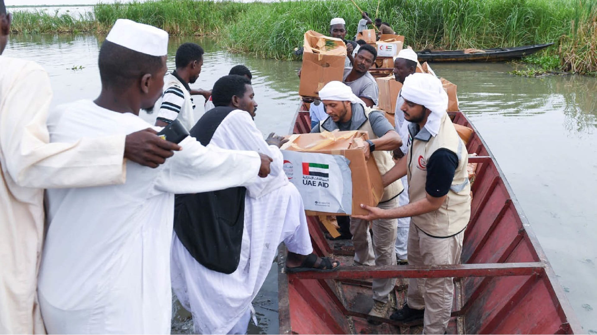 Image for the title: UAE delivers more humanitarian assistance to flood-hit Sudan 