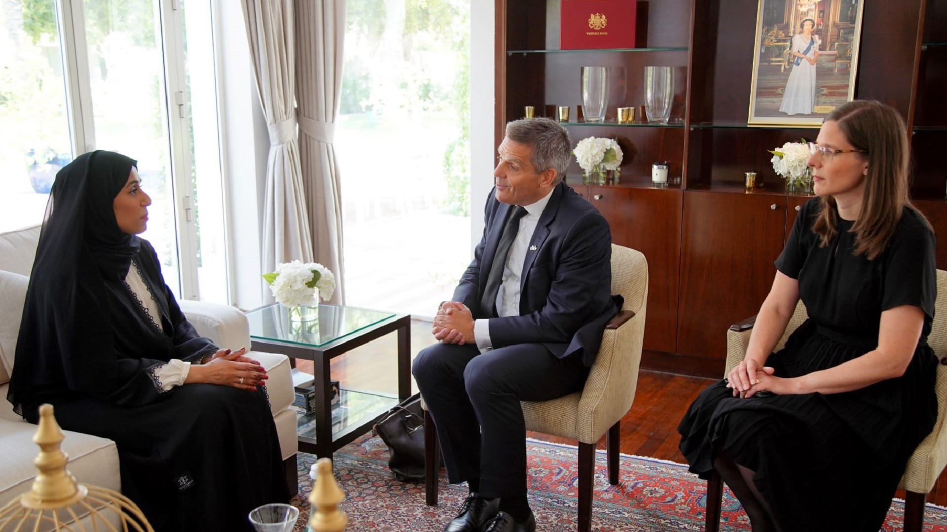 Image for the title: Hessa Buhumaid gives condolences on death of Queen Elizabeth II 
