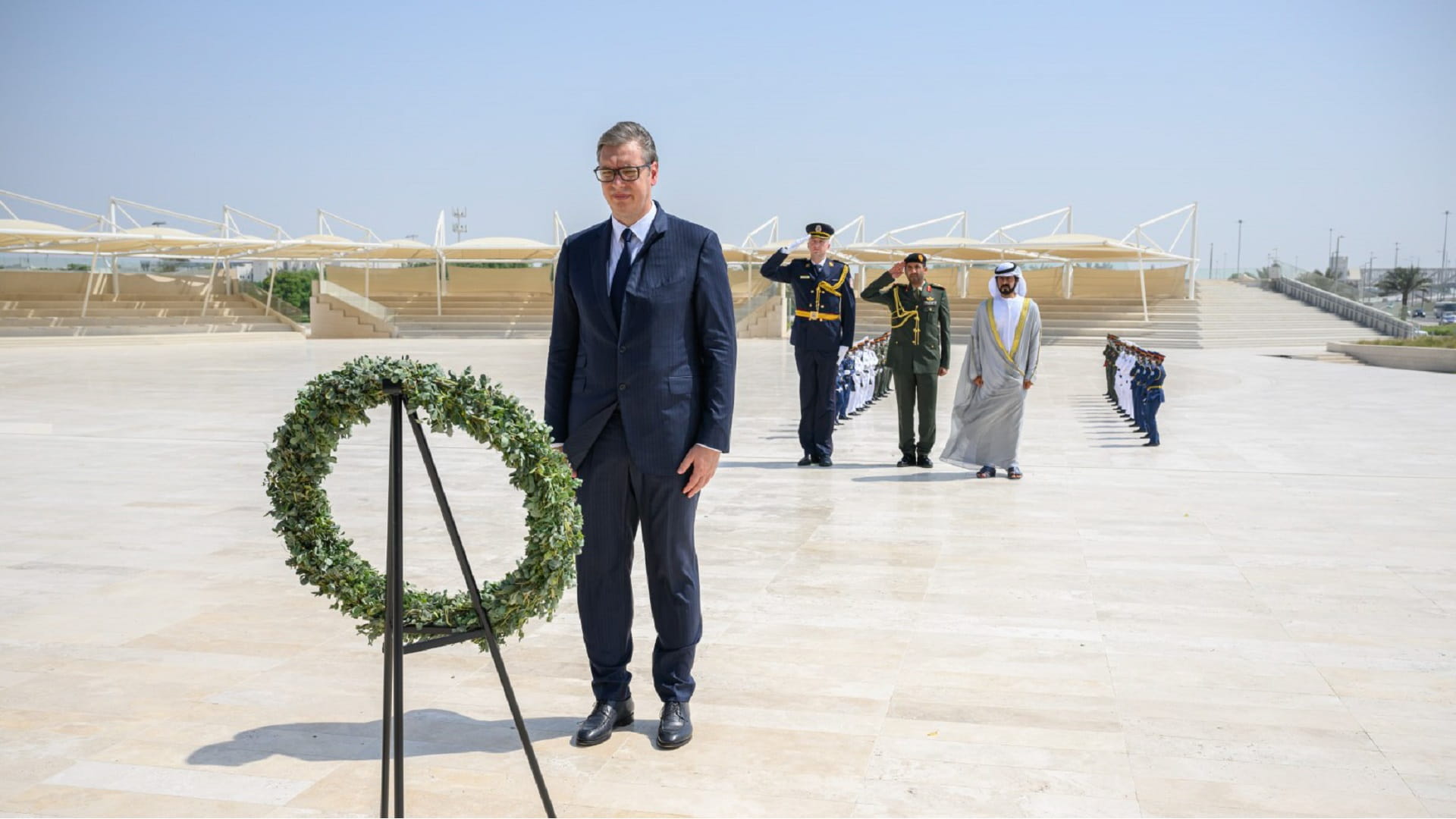 Image for the title: Serbian President visits Wahat Al Karama 