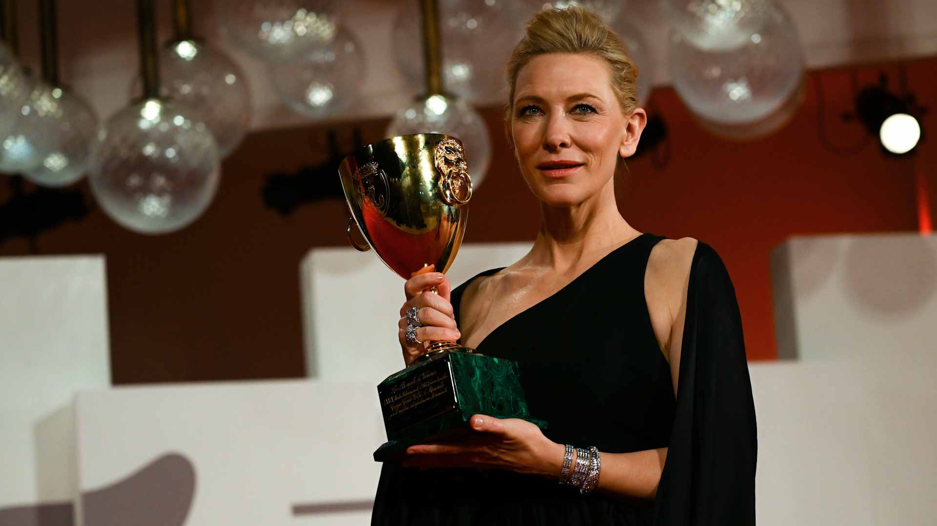 Image for the title: Cate Blanchett nabs second Venice best actress award 