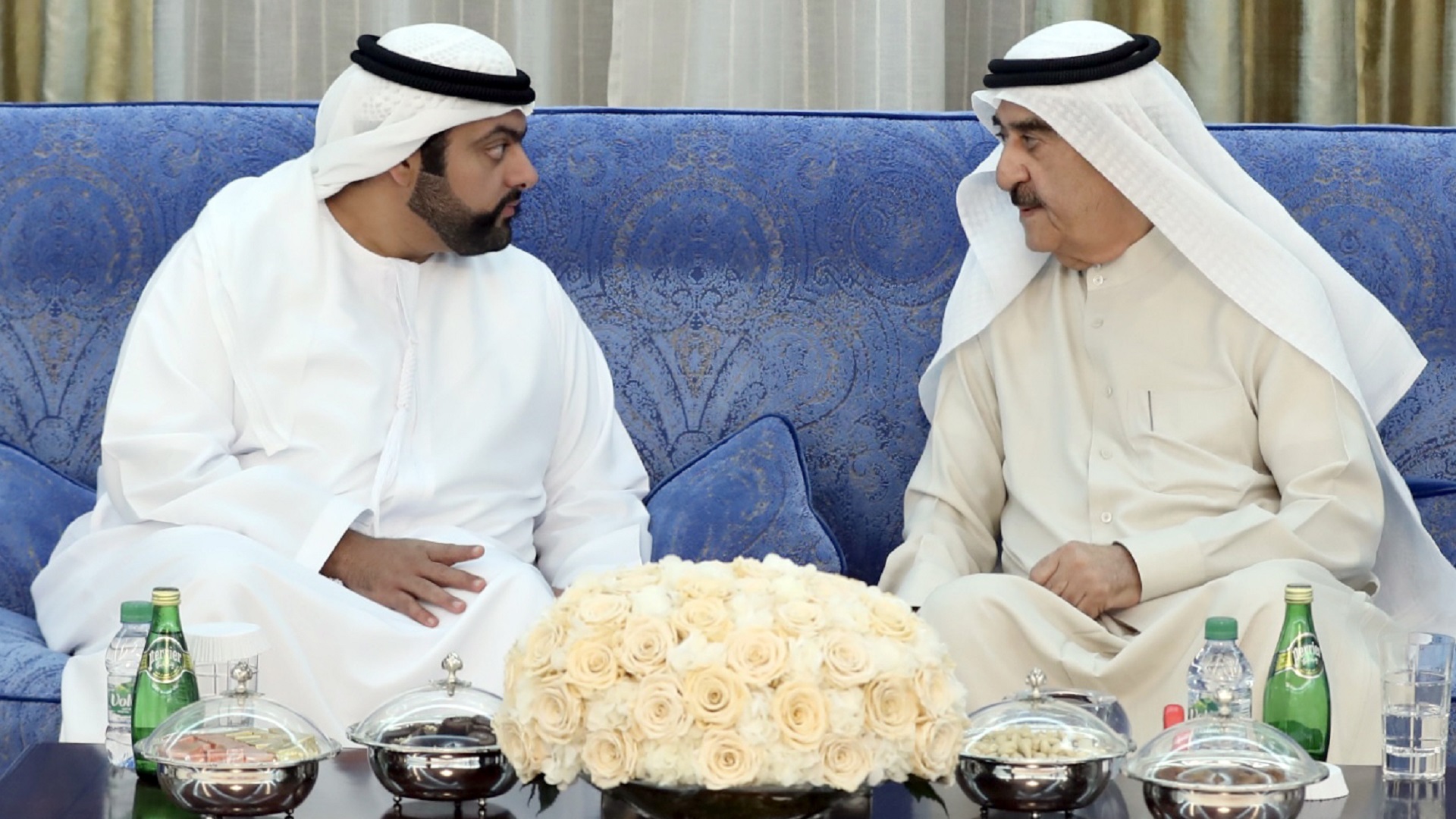 Image for the title: UAQ Ruler accepts Ramadan greetings from Crown Prince of Fujairah 