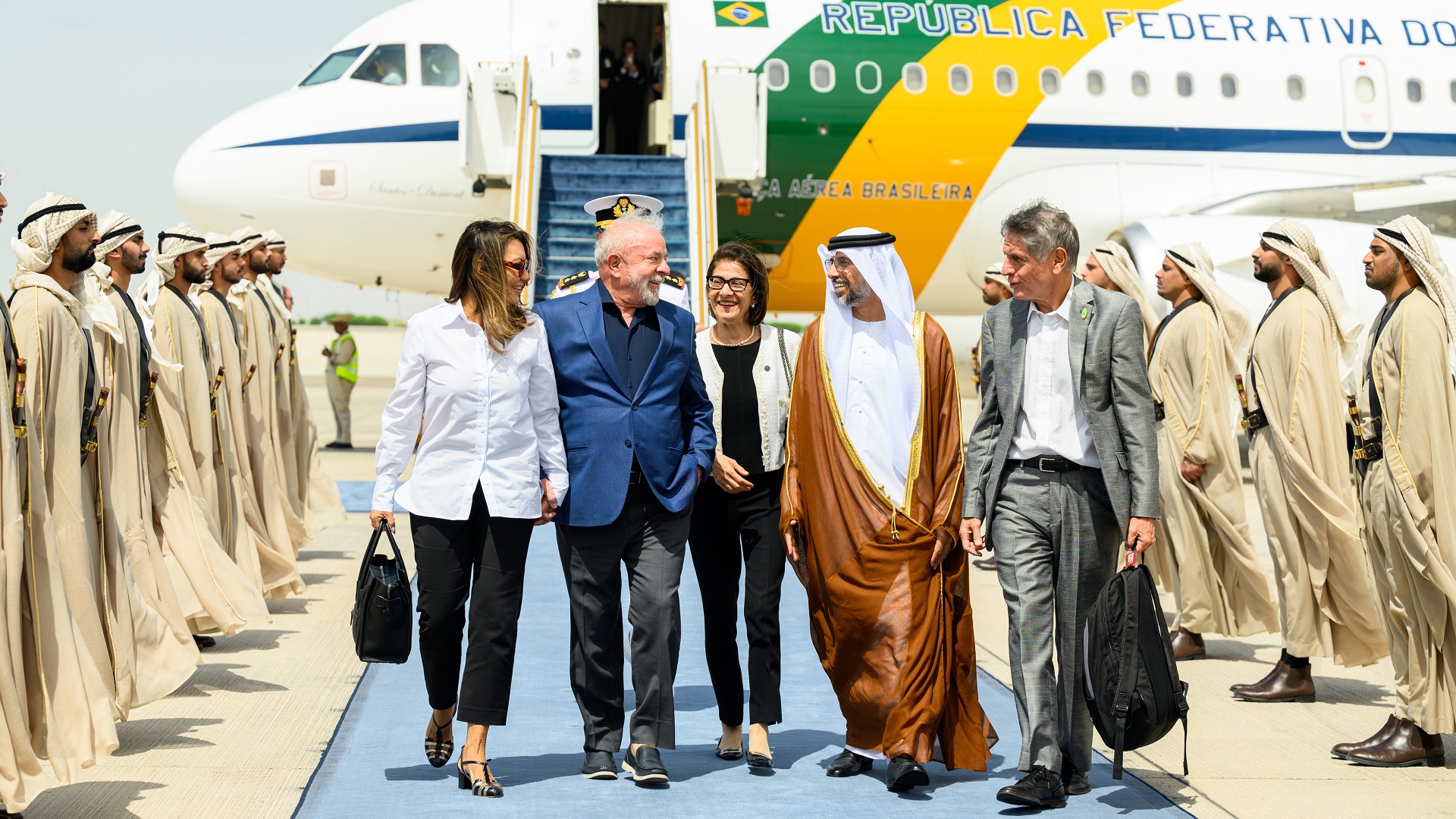 Image for the title: President of Brazil arrives in UAE 