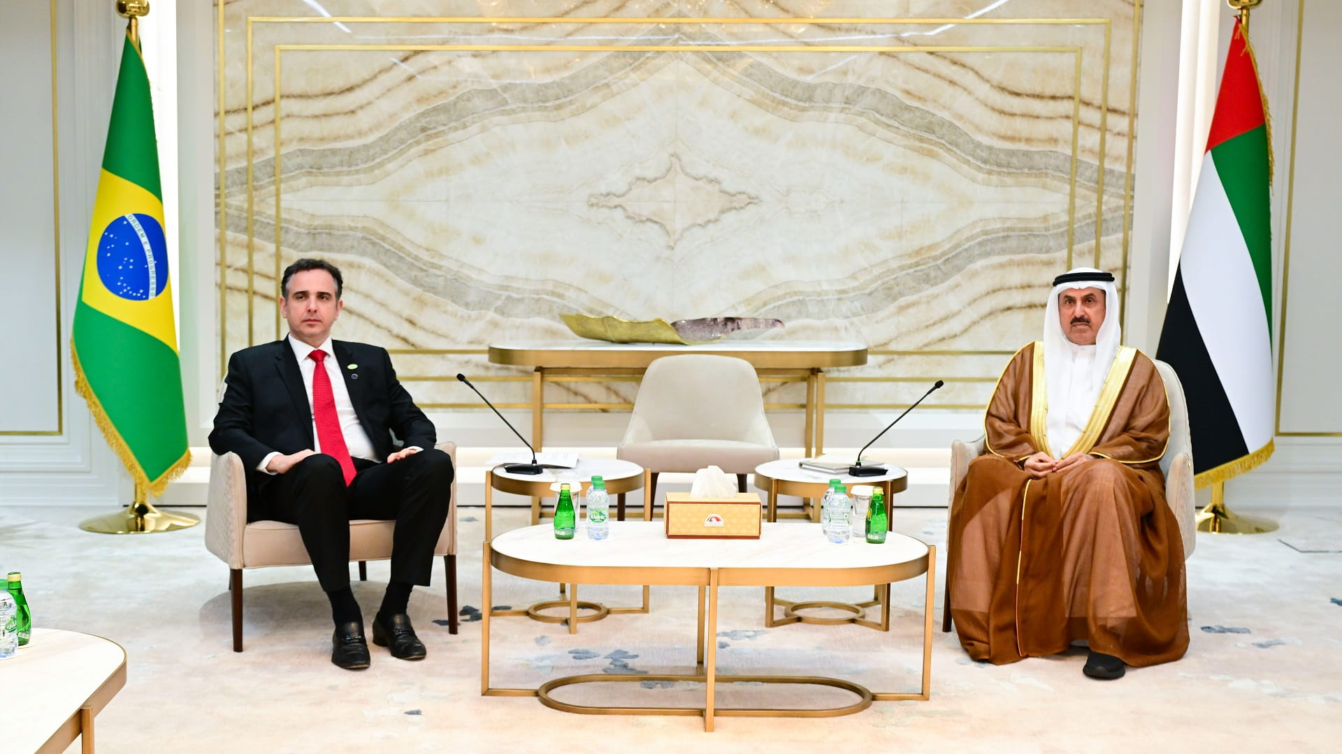 Image for the title: Saqr Ghobash, President of Brazilian Federal Senate enhance ties 