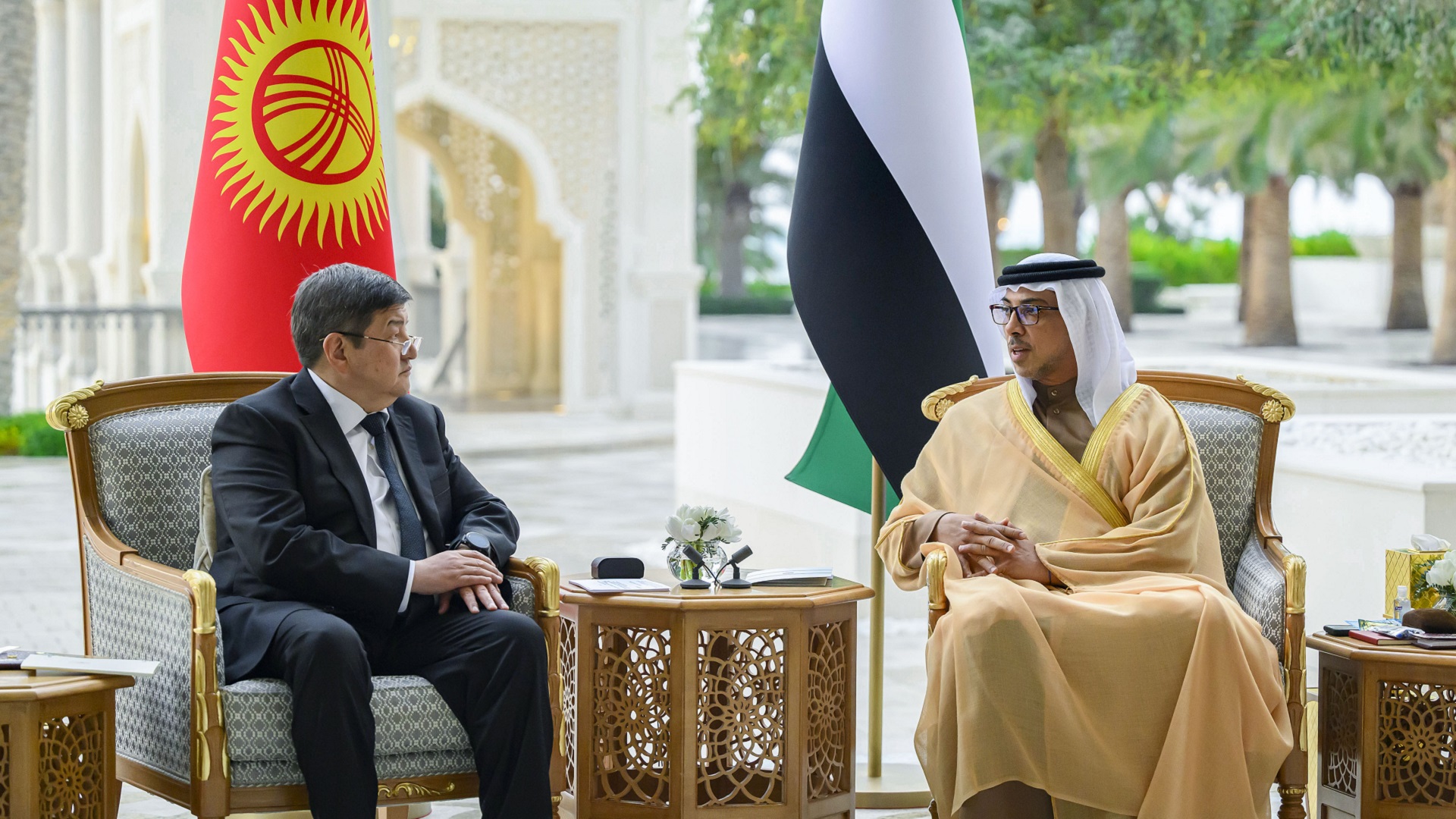 Image for the title: Mansour bin Zayed meets Prime Minister of Kyrgyzstan 