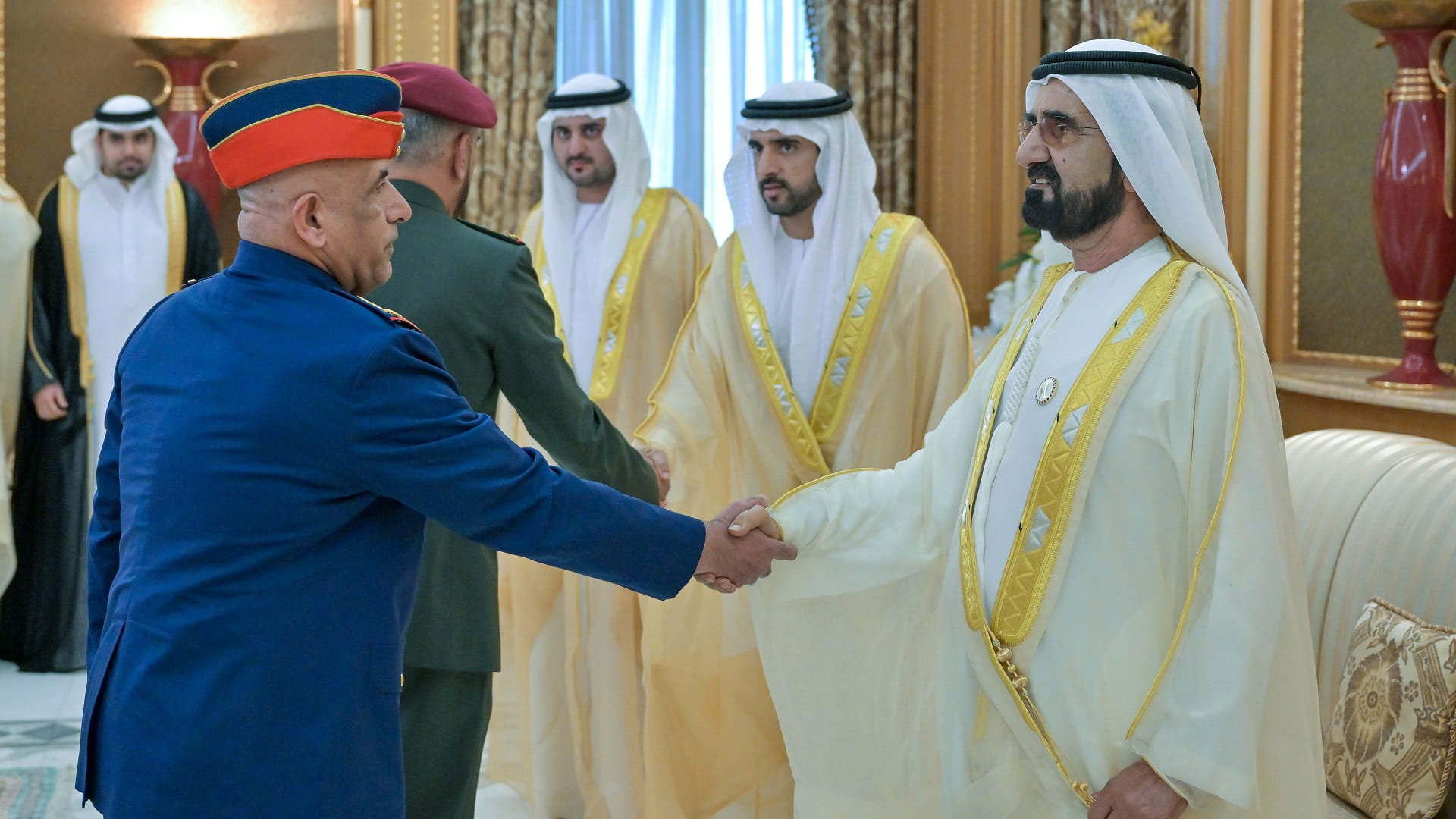 Image for the title: Mohammed bin Rashid receives well-wishers on Eid Al Fitr 