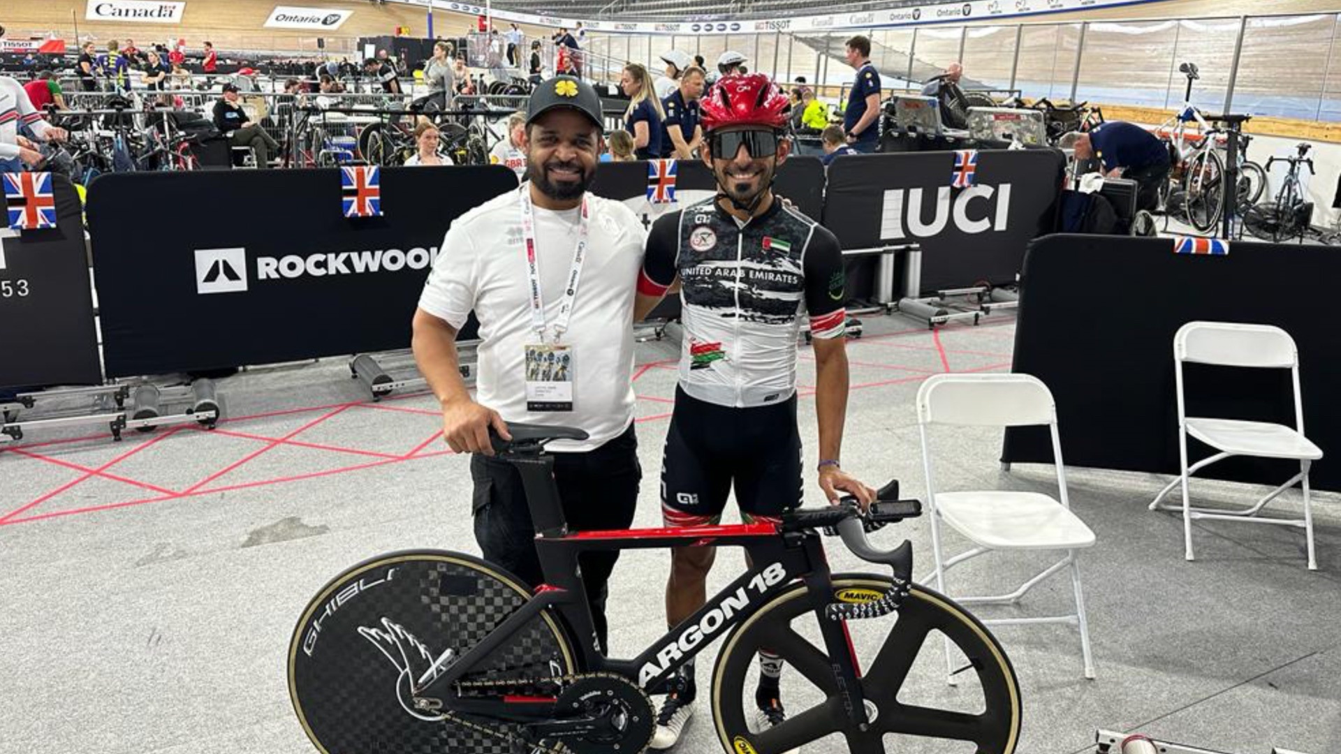 Image for the title: Al Mansouri places 30th in Track Cycling World Cup 