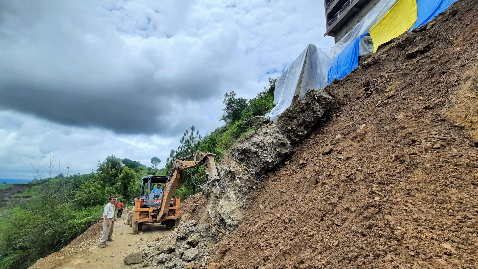 Image for the title: 3 killed, 16 missing in India landslide 