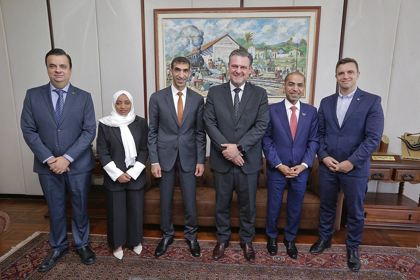 Image for the title: Thani Al Zeyoudi meets Brazilian ministers  