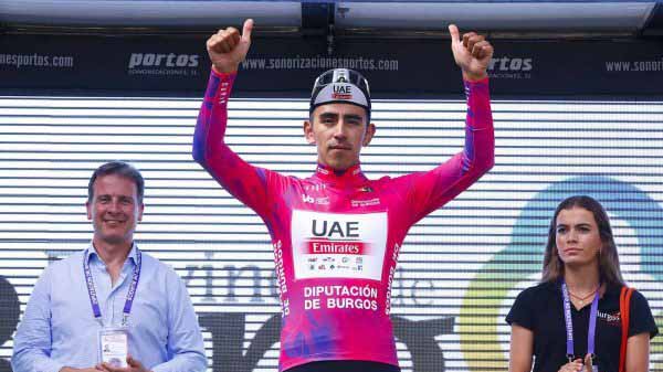 Image for the title: UAE Team Emirates' Molano delivers sprint win in Burgos 