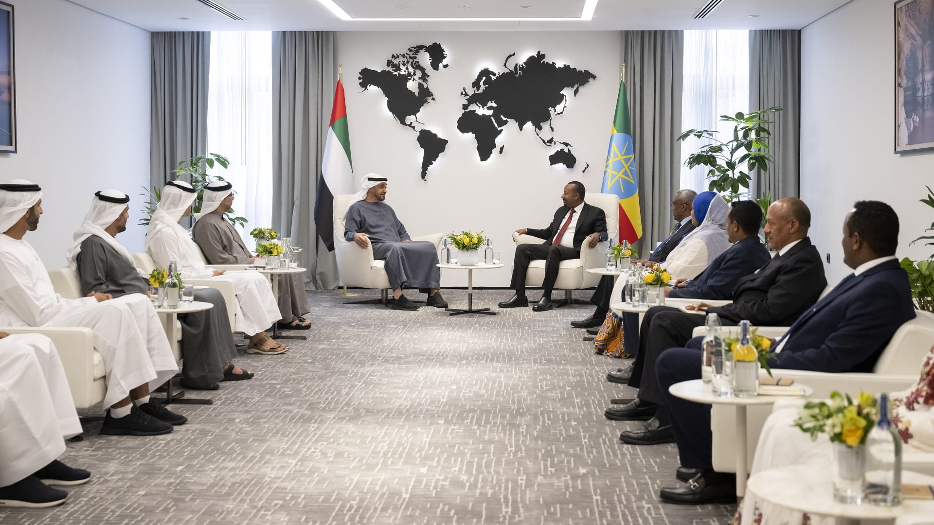 Image for the title: UAE President, Ethiopian PM discuss bilateral cooperation 