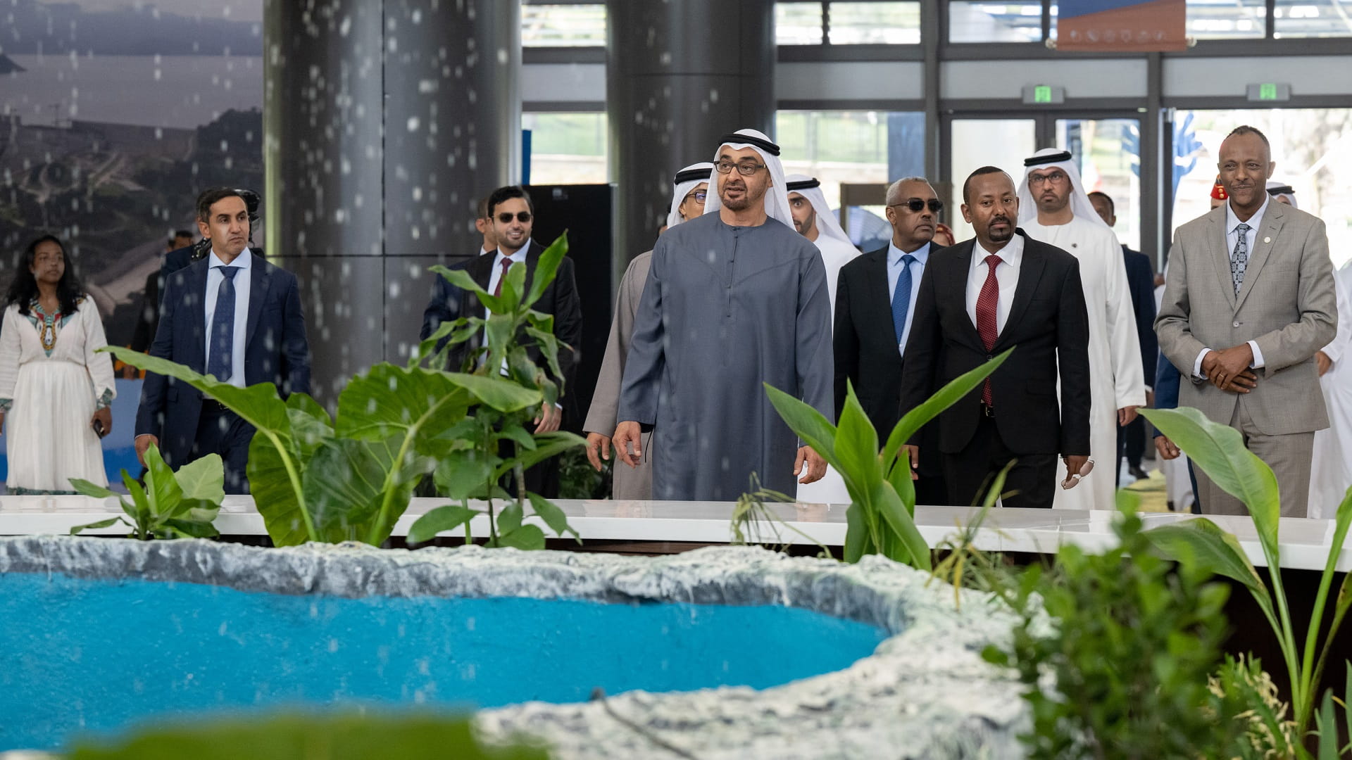 Image for the title: UAE Pres. attends inauguration of exhib. during Ethiopia visit 