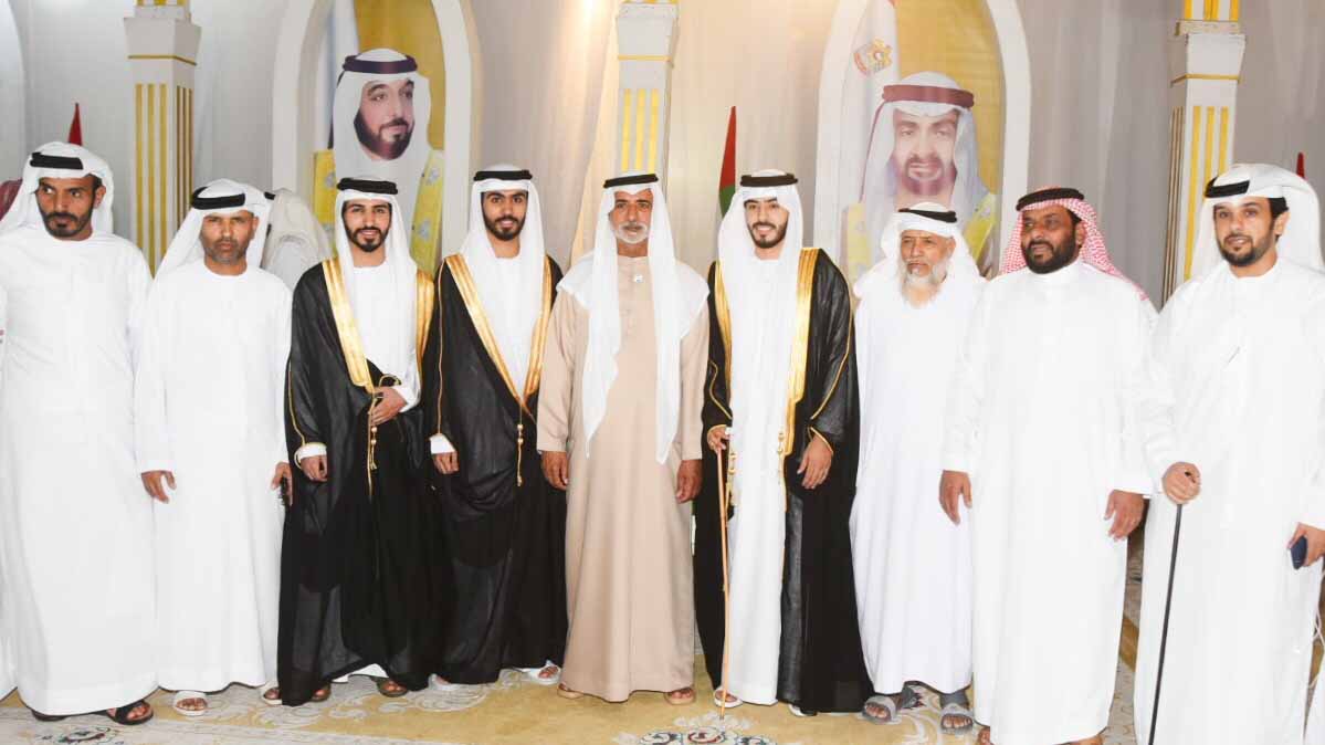 صورة بعنوان: في حفل بهيج...نهيان بن مبارك يحضر أفراح المنهالي بالوثبة 