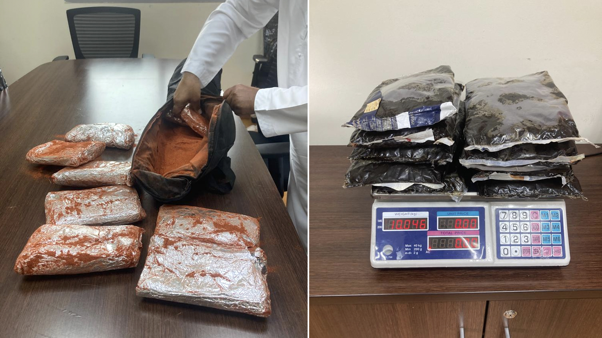 Image for the title: 'Sharjah Customs' foils 10 kg narcotics smuggling operation 