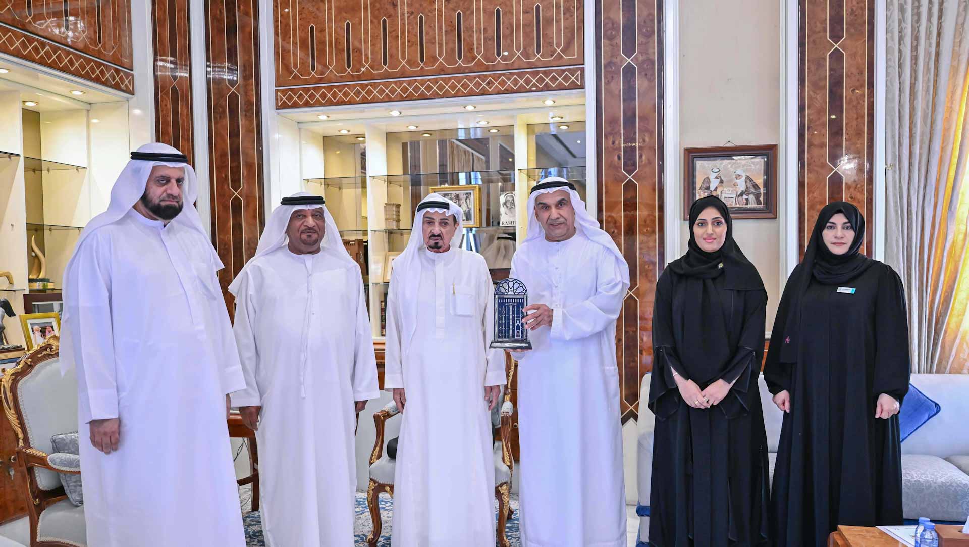 Image for the title: Ajman Ruler receives 'Beit Al Khair Society' delegation 