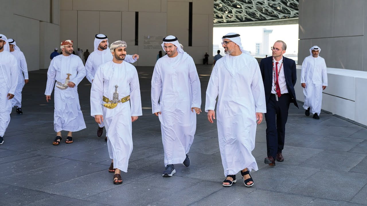 Image for the title: Theyazin bin Haitham Al Said visits Louvre Abu Dhabi 