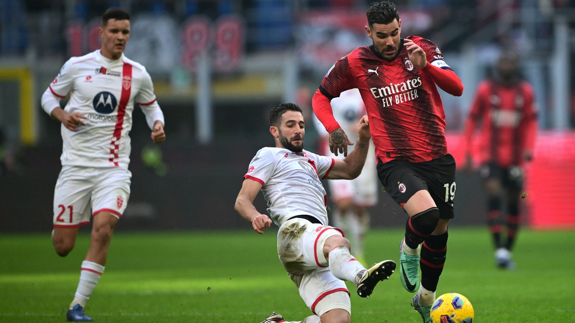 Image for the title: Milan ease to 3-0 win over Monza 