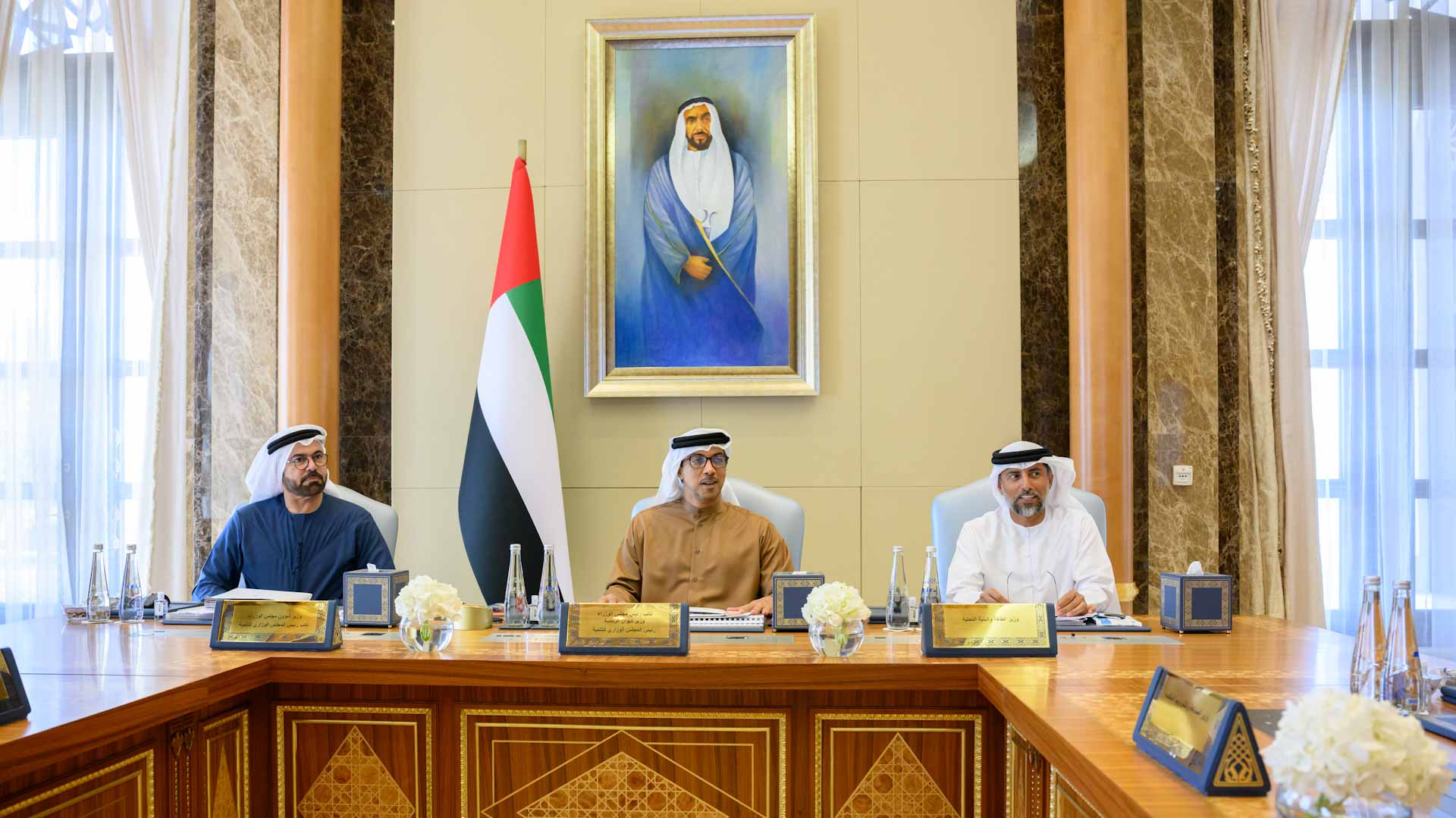 Image for the title: Mansour bin Zayed chairs Ministerial Development Council meeting 