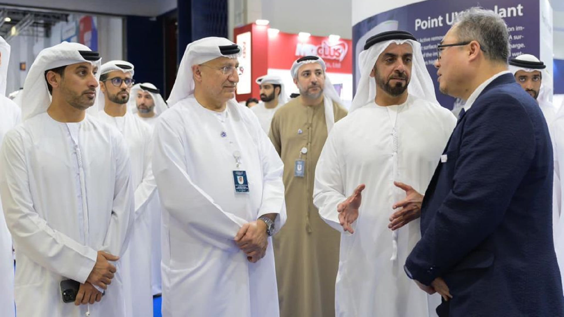 Image for the title: Saif bin Zayed visits 27th edition of AEEDC Dubai 