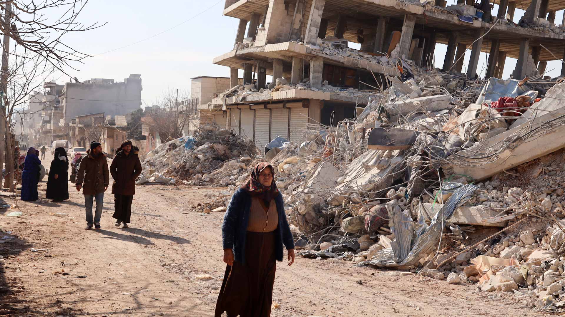 Image for the title: WHO chief arrives in Syria's quake-hit Aleppo 